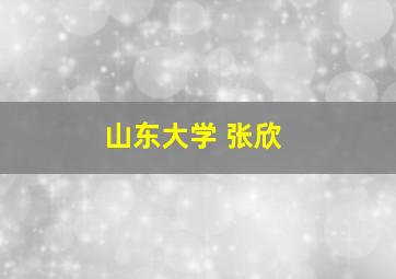 山东大学 张欣